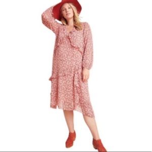 Anthropologie Maeve Sirena Ruffled Dress